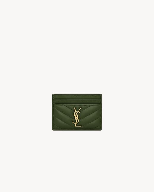 Saint Laurent Green Cassandre Card Case