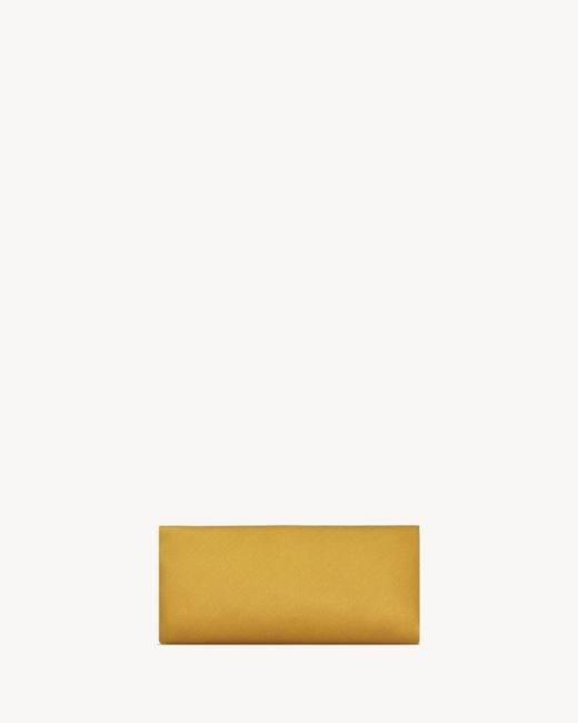 Saint Laurent Saint Laone Sizerent イブニング ソフトクラッチ（サテン） Yellow