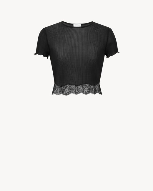 Top di Saint Laurent in Black