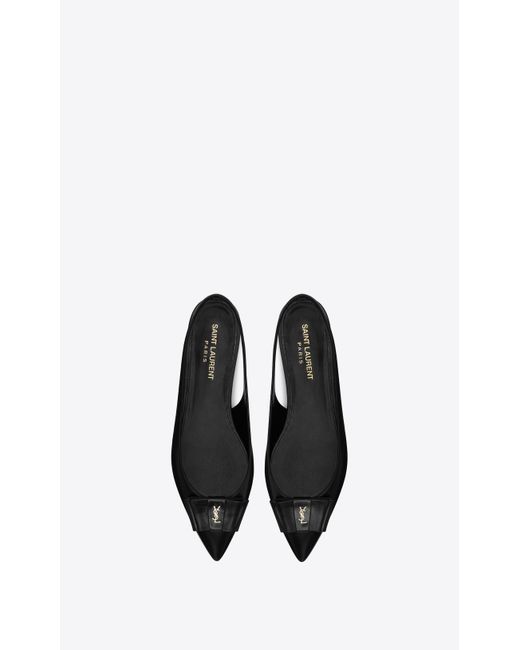 Saint Laurent Anaïs Slingback Flats In 