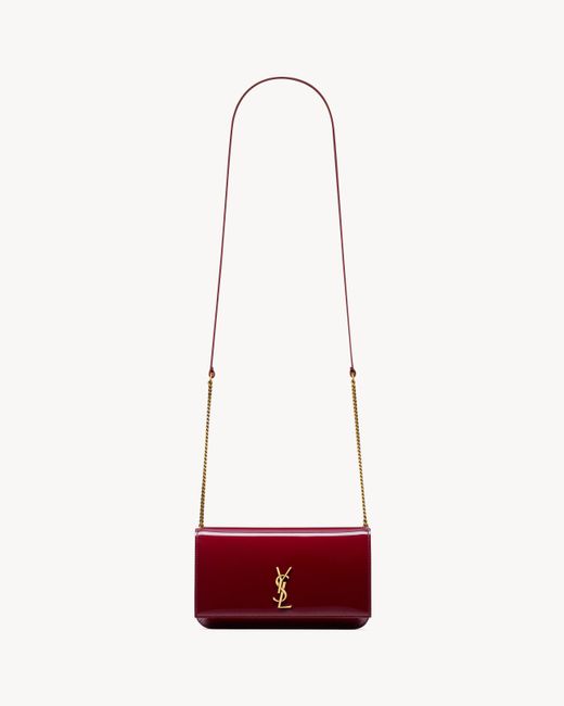 Saint Laurent カサンドラ フォンケース（パテントレザー） レッド Red