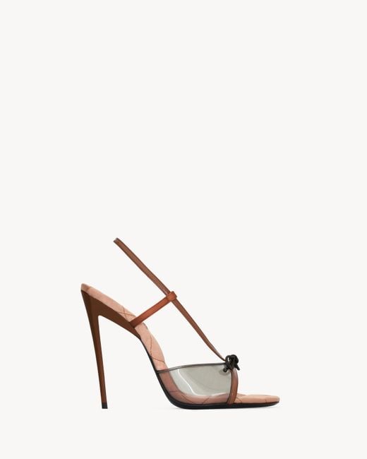 Saint Laurent White Jean Sandals