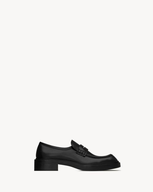Harvey Mocassins En Cuir Lisse Saint Laurent pour homme en coloris Black