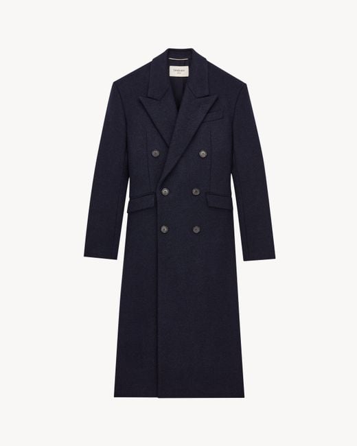 Saint Laurent Blue Long Coat for men