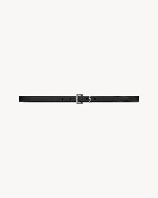 Saint Laurent Natural Cassandre Thin Belt for men