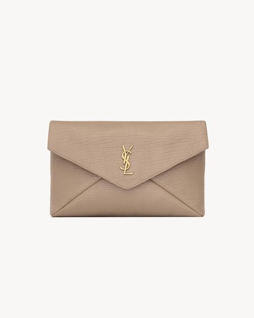 Saint Laurent Saint Laone Sizerent カサンドラ ラージ エンベロープポーチ（ラムスキン） Natural