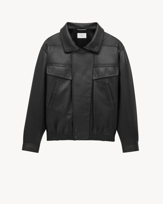 Saint Laurent Black Saint Laone Sizerent Jacket for men