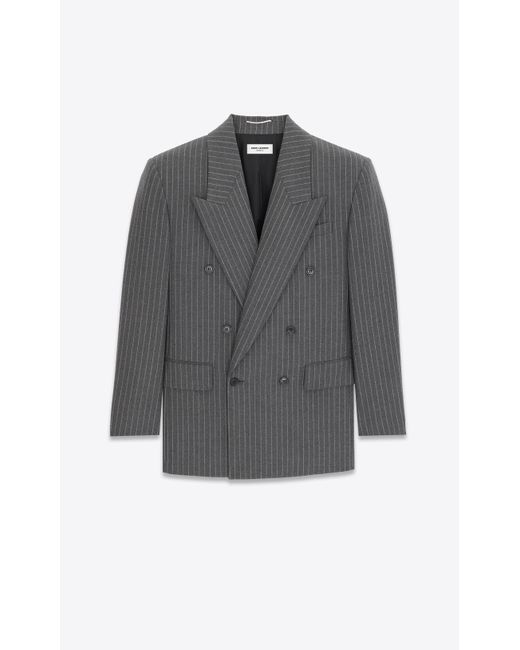 Saint Laurent Gray Oversized Jacket for men