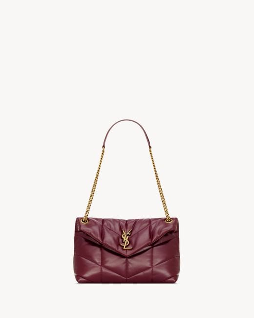 Saint Laurent Red Puffer Small