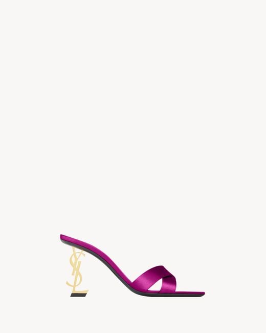 Saint Laurent Pink Opyum Mules