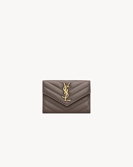 Saint Laurent White Cassandre Wallet