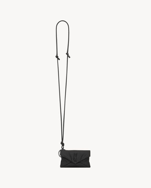 メンズ Saint Laurent カサンドラ ミニ エンベロープ（ナイロン） ブラック White