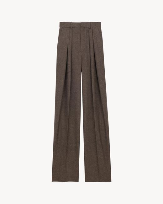 Saint Laurent Brown Saint Laone Sizerent Wide-Leg Pants