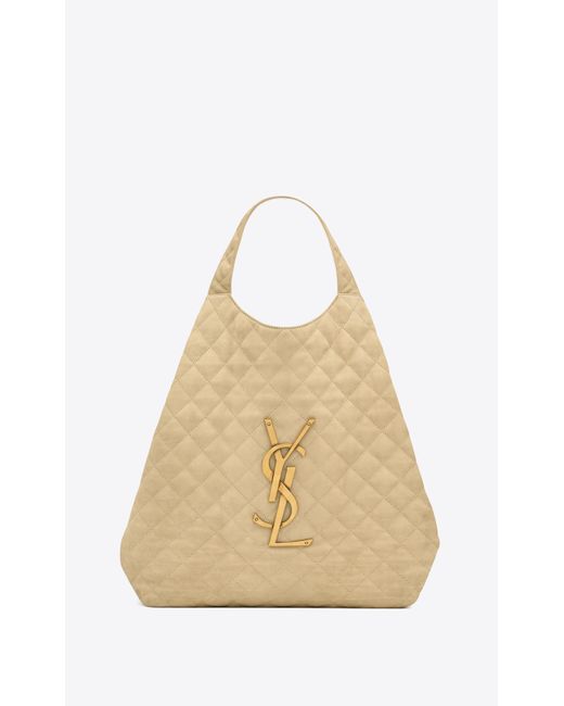 Saint Laurent Natural Icare Maxi Shopping Bag