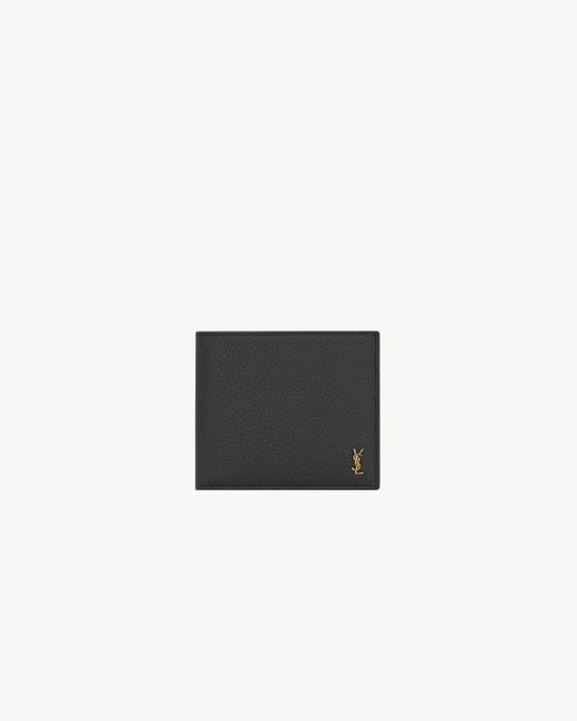Saint Laurent White Tiny Cassandre East/West Wallet for men