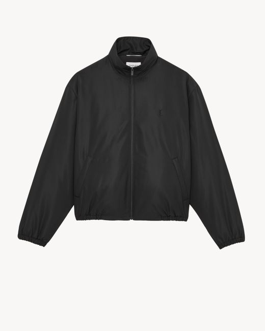 Saint Laurent Black Cassandre Windbreaker for men