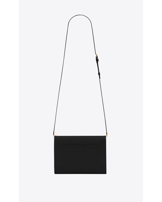 Saint Laurent Uptown Mini Strap Bag in Black Lyst