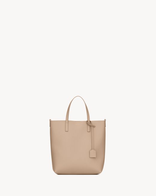 Saint Laurent Natural Shopping Bag Toy En Cuir Souple