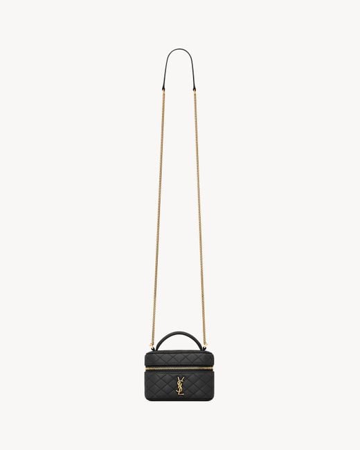 Saint Laurent Natural Gaby Micro Vanity Bag
