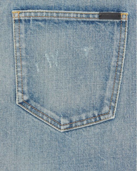 Saint Laurent Long baggy Jeans In Charlotte Blue Denim for men