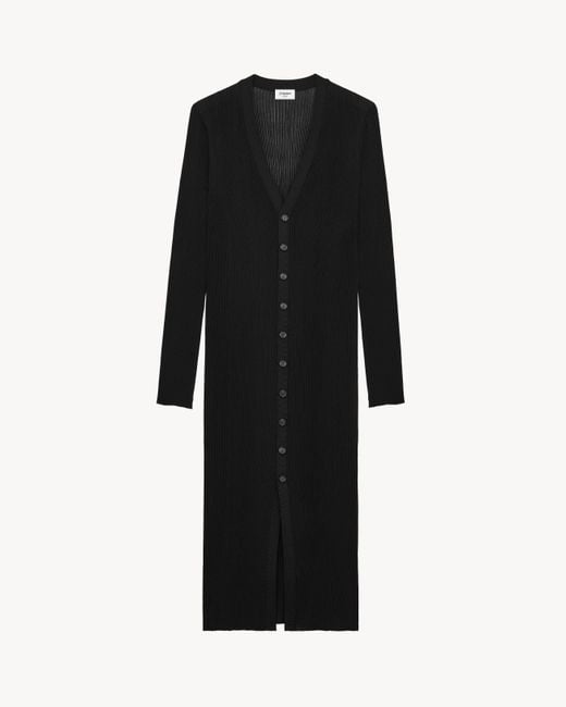 Saint Laurent Black Long Cardigan for men