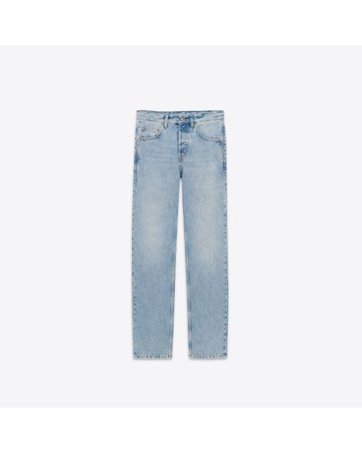 Saint Laurent Blue Lange baggy-jeans aus denim