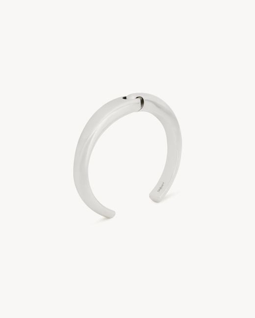 Saint Laurent White Duet Cuff for men