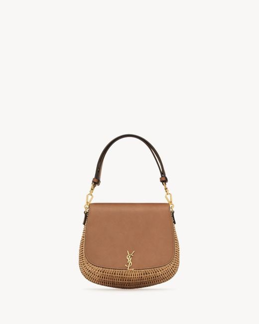 Saint Laurent Natural Saint Laone Sizerent Mini Voltaire Top Handle Bag
