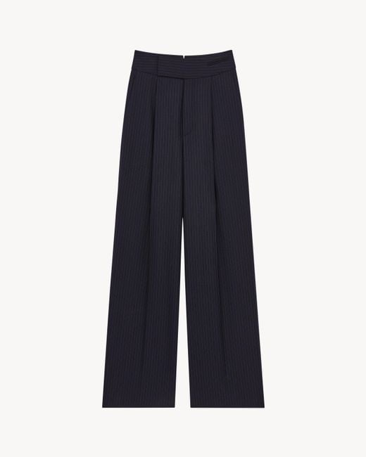 Saint Laurent Blue Fluid Pants for men