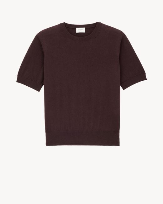 Saint Laurent Brown Short-Sleeve Crew-Neck T-Shirt