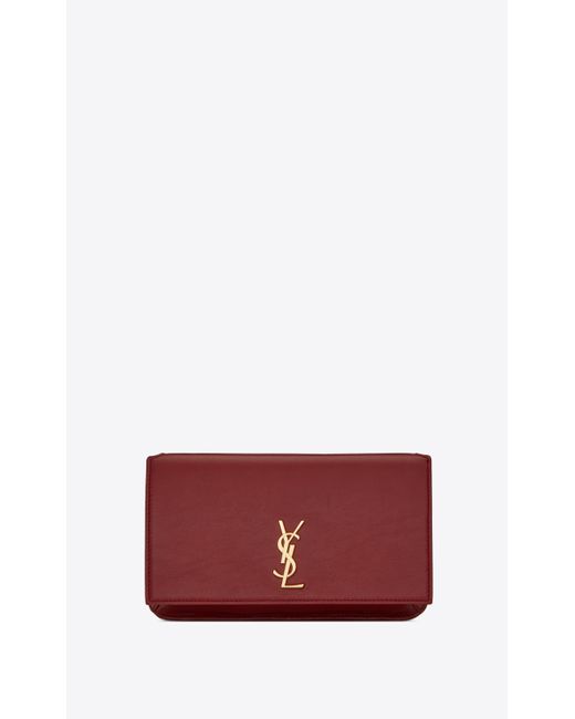 Saint Laurent Monogram Phone Holder With Strap In Smooth Leather Lyst