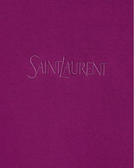 Saint Laurent Purple Aint Aurent Hoodie Purpe for men