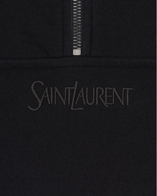 Saint Laurent Black Half-zip Sweatshirt for men