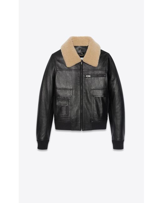 jacket with sheepskin collar