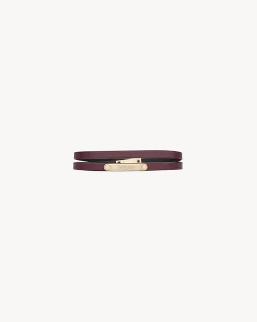 Saint Laurent White Double-Wrap Bracelet