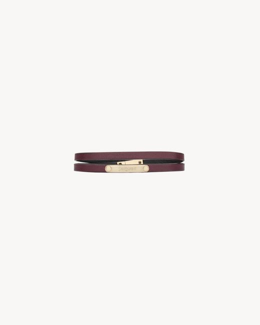 Bracciale A Doppio Giro di Saint Laurent in White