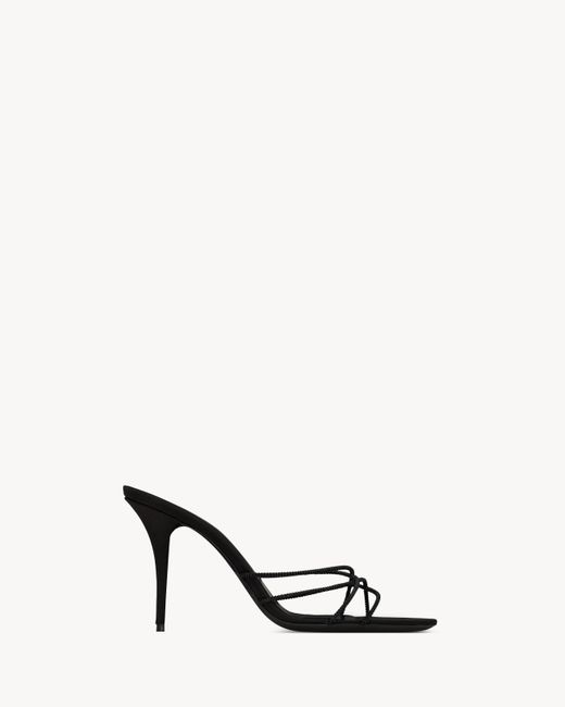 Saint Laurent Natural Cleo Mules