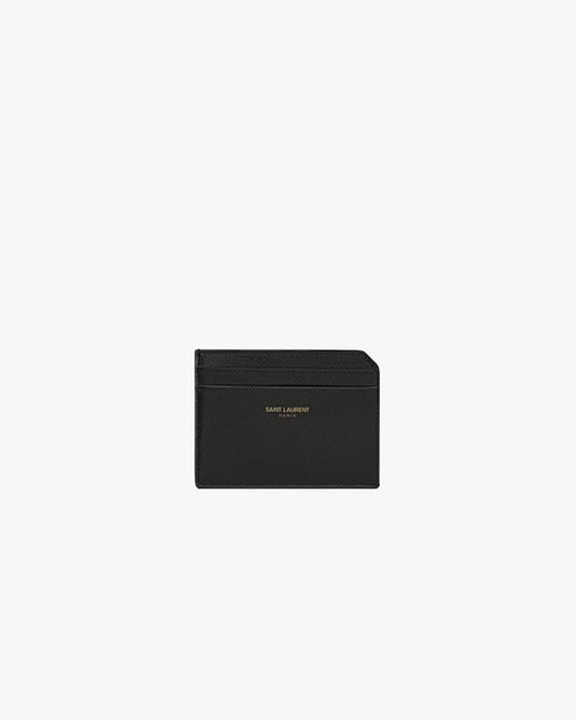 Saint Laurent White Paris Open Card Case for men