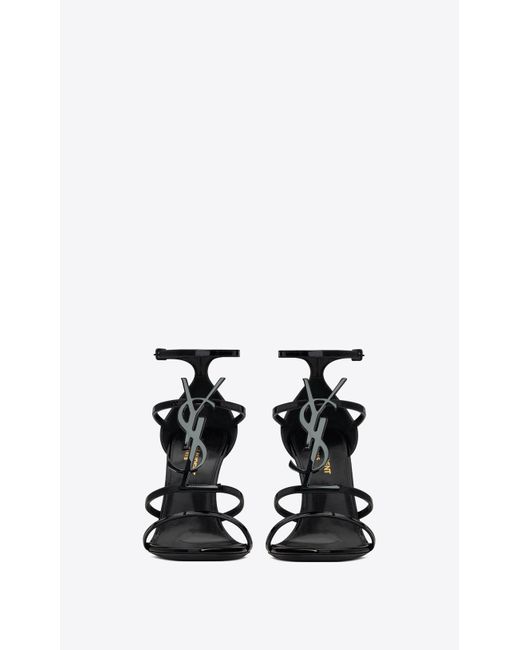 black ysl sandals