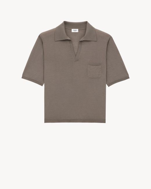 メンズ Saint Laurent ポロ（ウール） グリ Gray