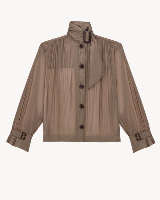 Saint Laurent Brown Lavallière Blouse