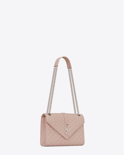 Saint Laurent Pink Envelope Medium Bag