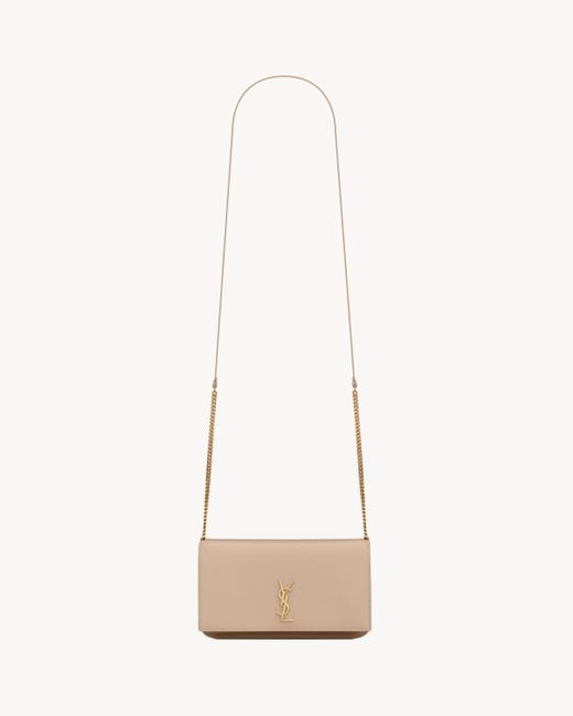 Saint Laurent White Cassandre Phone Holder