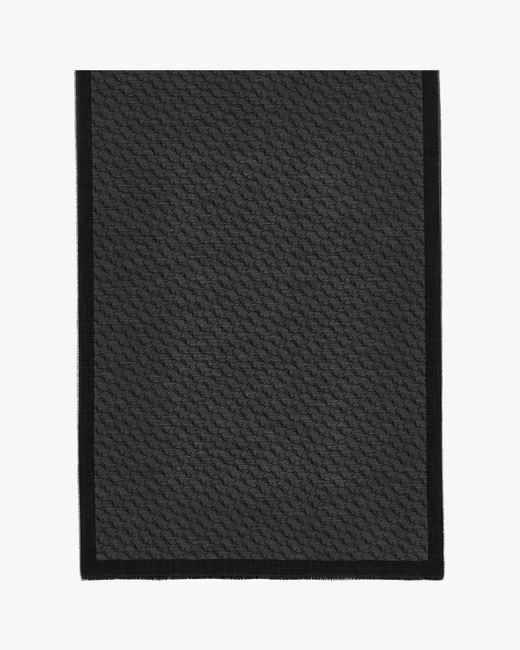 Saint Laurent Black Cassandre Scarf for men