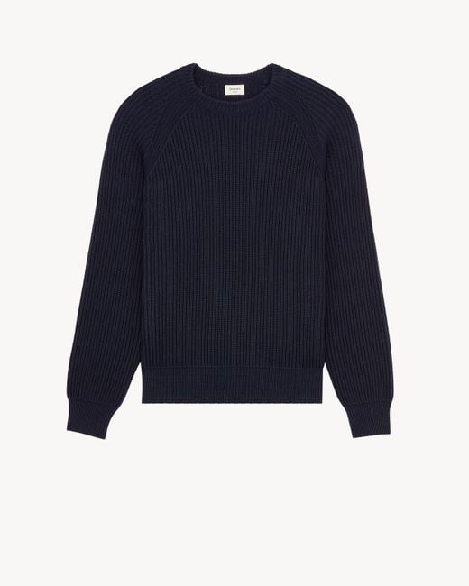 Saint Laurent Blue Crewneck Sweater for men