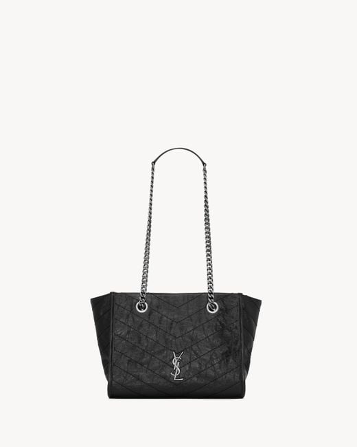 Saint Laurent White Niki Small Shopping