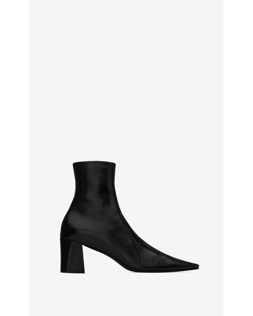 Saint Laurent White Rainer Zipped Boots In Smooth Leather for men