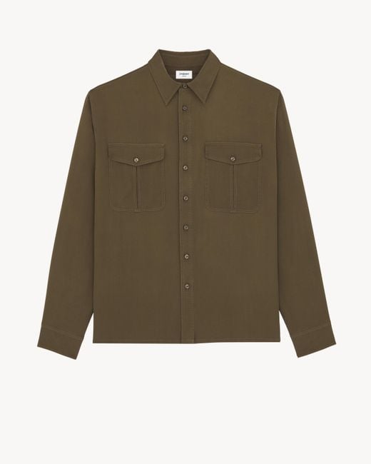 Saint Laurent Green Shirt for men