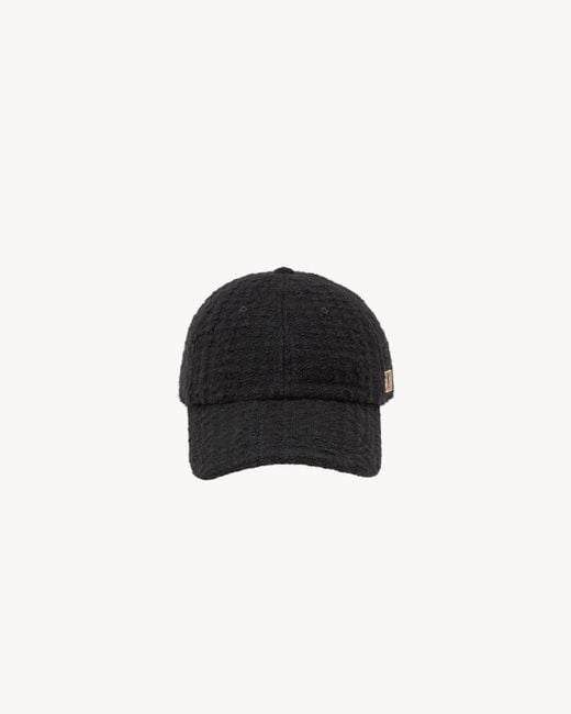 Saint Laurent Black Cassandre Cap