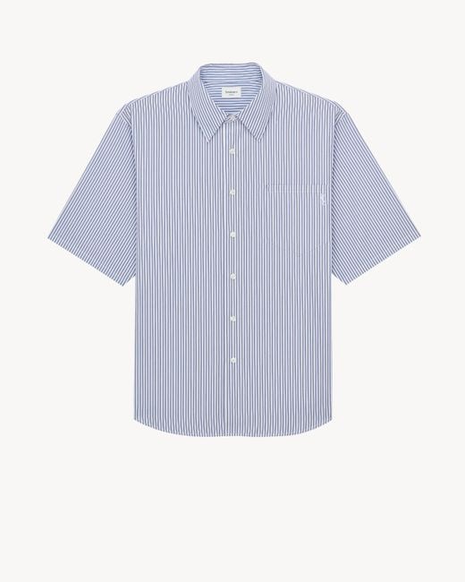 Saint Laurent Blue Cassandre Shirt for men
